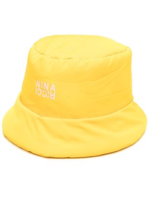 Nina Ricci logo-print detail bucket hat - Yellow