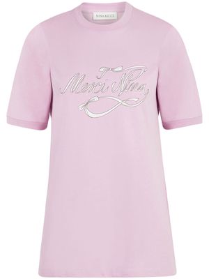 Nina Ricci Merci Nina cotton T-shirt - Pink