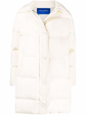 Nina Ricci mid-length puffer jacket - Neutrals