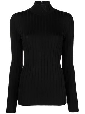 Nina Ricci Milano logo-embroidered jumper - Black