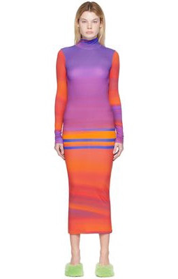 Nina Ricci Multicolor Print Maxi Dress