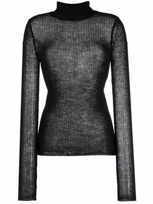 Nina Ricci open-knit merino wool jumper - Black