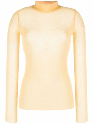 Nina Ricci open-knit merino wool jumper - Yellow
