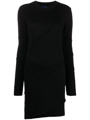 Nina Ricci panelled knitted dress - Black