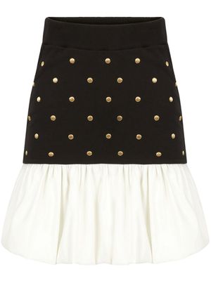 Nina Ricci polka-dot print cotton skirt - Black