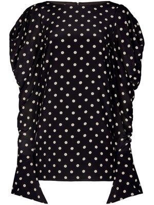 Nina Ricci polka dot-print silk minidress - Black