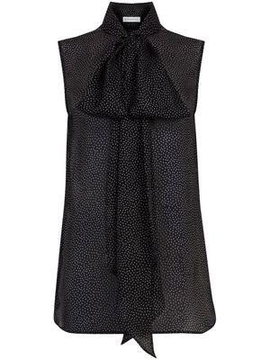 Nina Ricci polka dot-print silk shirt - Black