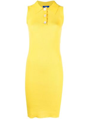 Nina Ricci polo-collar knitted dress - Yellow