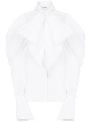 Nina Ricci pussy bow-collar long-sleeve shirt - White