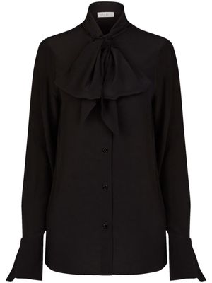 Nina Ricci pussy-bow silk shirt - Black