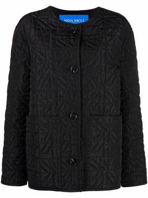 Nina Ricci quilted boxy jacket - Black