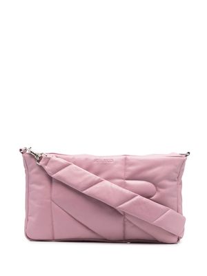 Nina Ricci quilted embossed-logo detail shoulder bag - Pink