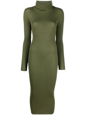 Nina Ricci roll neck knit dress - Green