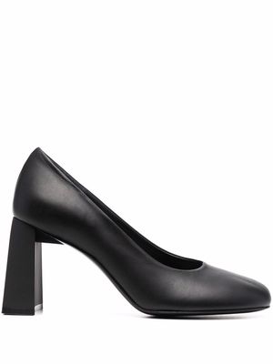 Nina Ricci round-toe leather pumps - Black