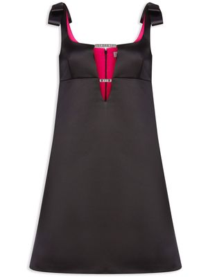 Nina Ricci satin-finish A-line minidress - Black