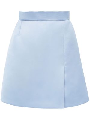 Nina Ricci satin-finish mini skirt - Blue