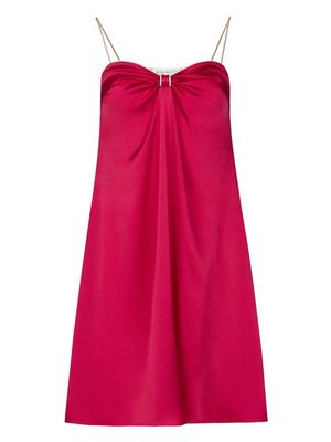 Nina Ricci satin-finish sleeveless minidress - Pink