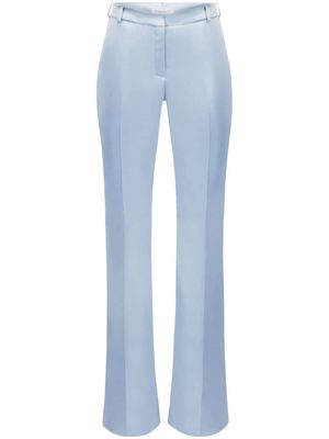 Nina Ricci satin flared tailored trousers - Blue