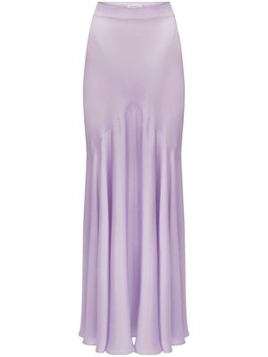 Nina Ricci satin maxi skirt - Purple