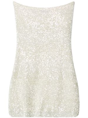 Nina Ricci sequin-embellished dress - White