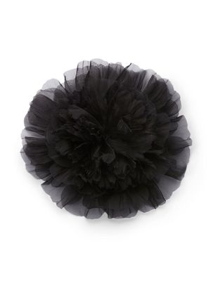 Nina Ricci small Flower silk brooch - Black