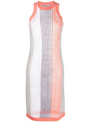 Nina Ricci stripe-print knit dress - Pink