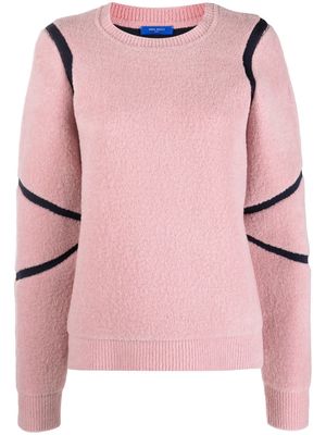 Nina Ricci tape-embellished crew neck jumper - Pink
