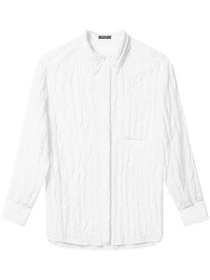 Nina Ricci textured long-sleeve shirt - White