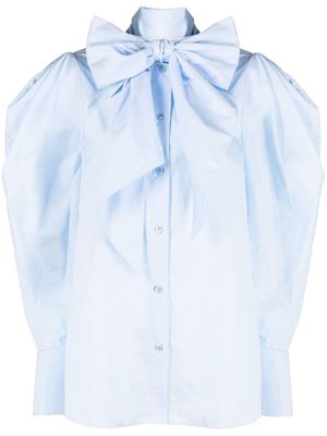 Nina Ricci tie-neck puff-sleeve blouse - Blue