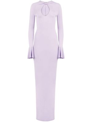 Nina Ricci twisted jersey maxi dress - Purple