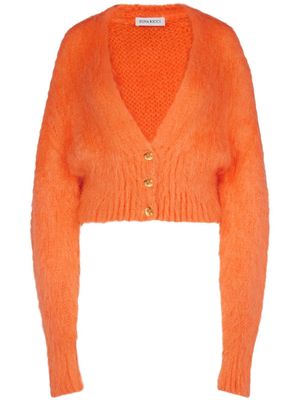 Nina Ricci V-neck mohair-blend cardigan - Orange