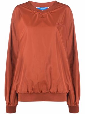 Nina Ricci V-neck technical sweatshirt - Orange
