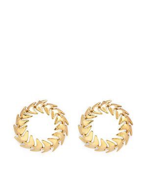 Nina Ricci XL Bird Chain hoop earrings - Gold