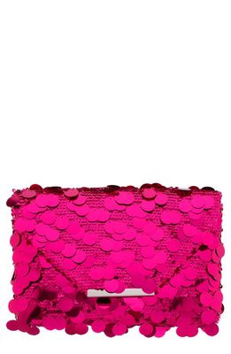 Nina Umma Sequin Clutch in Fuchsia