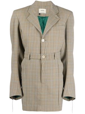 Ninamounah check-print blazer-style dress - Neutrals