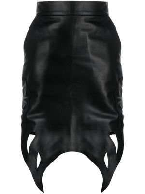 Ninamounah cut-out asymmetric mini skirt - Black