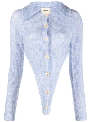 Ninamounah knitted button-up bodysuit - Blue