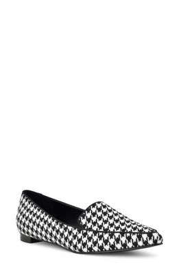 Nine West Abay Pointed Toe Flat in Black Checkered