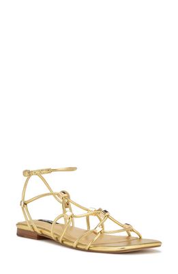 Nine West Majah Ankle Strap Sandal in Gold 710