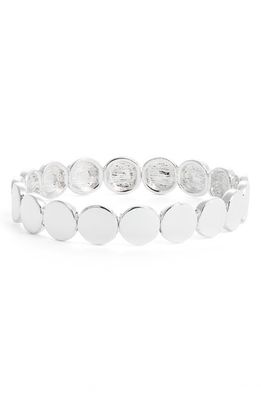Nine West Small Circle Stretch Bracelet in Silver