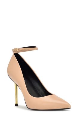 Nine West Trevs Ankle Strap Pointed Toe Pump in Light Pink 680