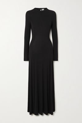 Ninety Percent - Anteros Open-back Stretch-micro Modal Jersey Maxi Dress - Black