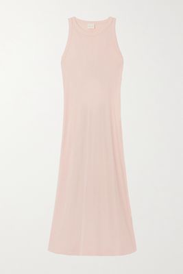 Ninety Percent - Pelias Cutout Organic Cotton And Modal-blend Midi Dress - Pink