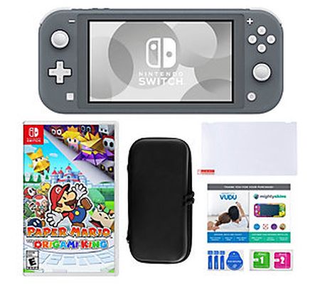 Nintendo Switch Lite w/ Paper Mario & Accessori es Kit