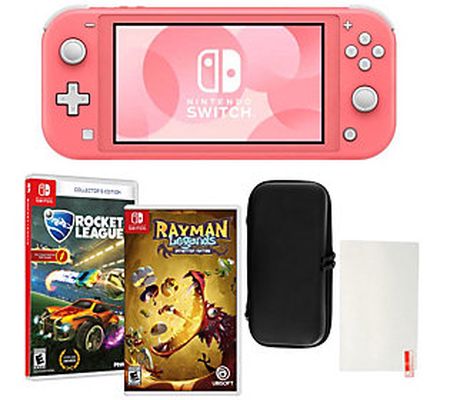 Nintendo Switch Lite with 2 Games Case & Screen Protector