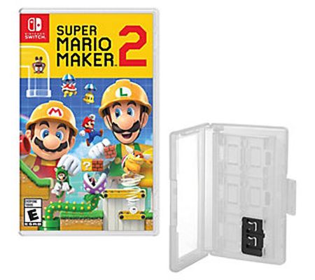 Nintendo Switch Super Mario Maker 2 Game & Game Caddy