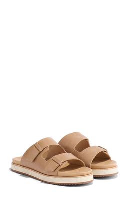 Nisolo Ella Go-To Platform Slide Sandal in Almond