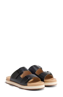 Nisolo Ella Go-To Platform Slide Sandal in Black