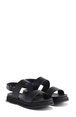 Nisolo Go-To Flatform Slingback Sandal in Black/black 