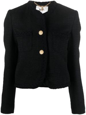 NISSA bouclé cropped jacket - Black